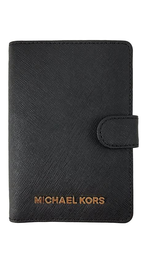 Michael Kors Leather Jet Set Travel Passport Holder Wallet Case 